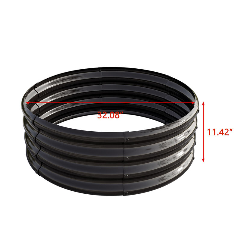 Streamdale Tall Round Metal Raised Garden Bed for Outdoor Vegetables