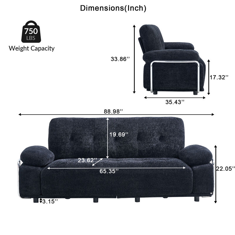 Wofdap Chenille 3 Seater Sofa image number 8