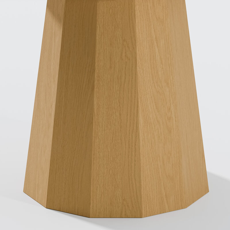 46Inch Straight-Edged Natural Wood Dining Table Seats 4-6 People, Suitable for Living Room and Dining Room