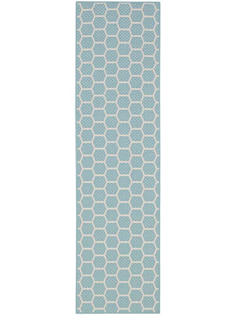 Twist Reversible TWS01 Aqua 2'2" x 10' Rug