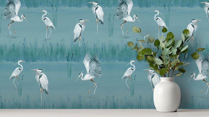 Gerald Blue Heron River Wallpaper image number 2