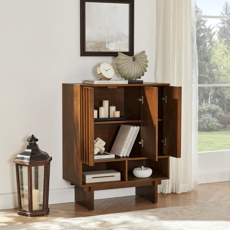 Harjas 3 Doors Mid Century Modern Buffet image number 2