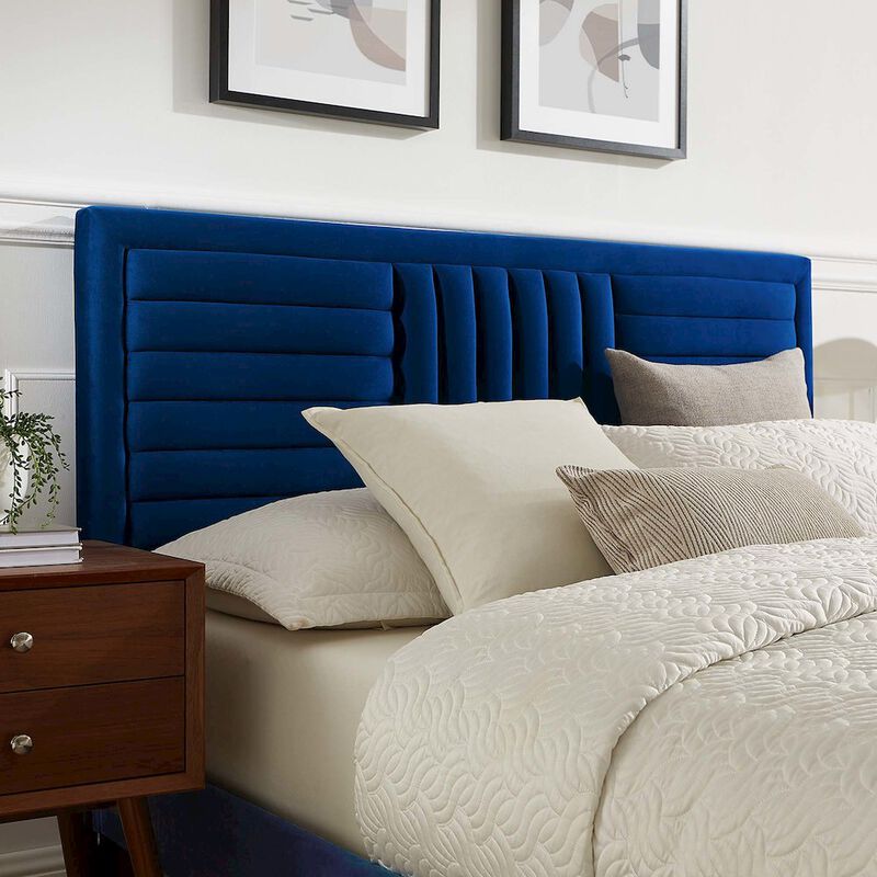 Sofia Channel Tufted Performance Velvet Full Platform Bed image number 7