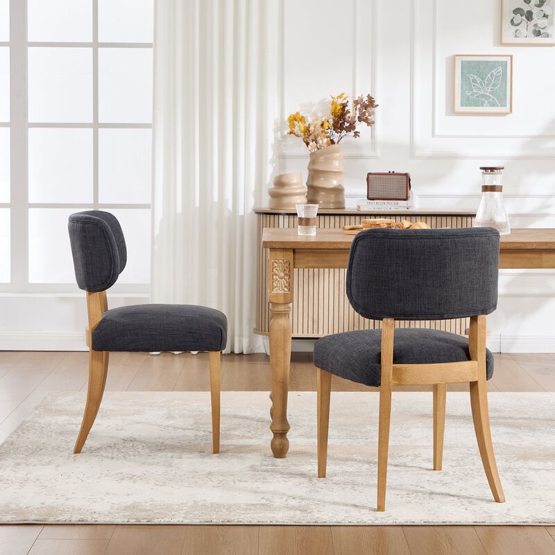 Envelor Linen Pillow-Back Dining Chair, Set of 2 image number 2
