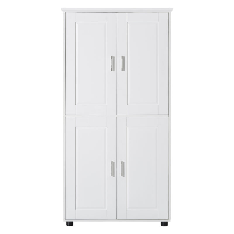 Merax  Modern Bathroom Floor Storage Cabinet with 4 Doors