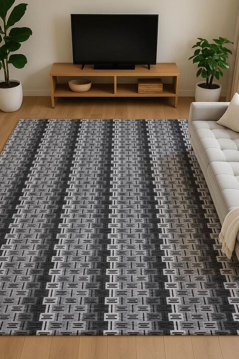 Kenner KN3 Black 9' x 12' Rug