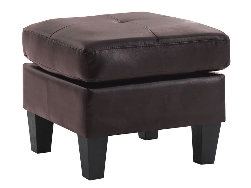 Newbury Faux Leather Upholstered Ottoman image number 1