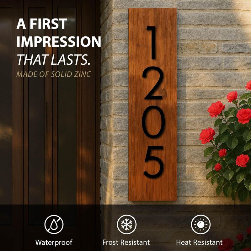 Mega Handles Outdoor House Numbers | Wall Mounted Metal Numbers for Address