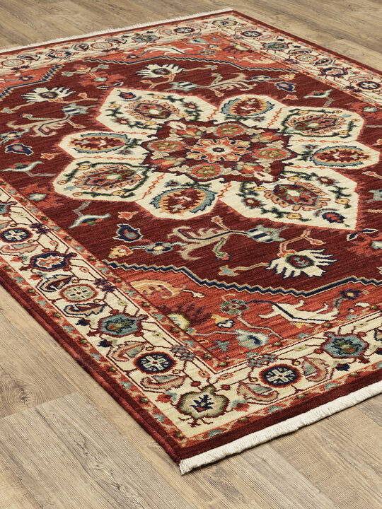 Lilihan 2'6" x 12' Red Rug