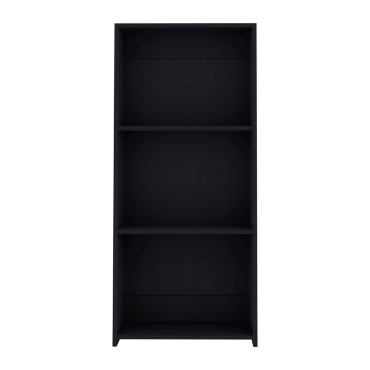 Gakona Bookcase, 3 shelves, Black