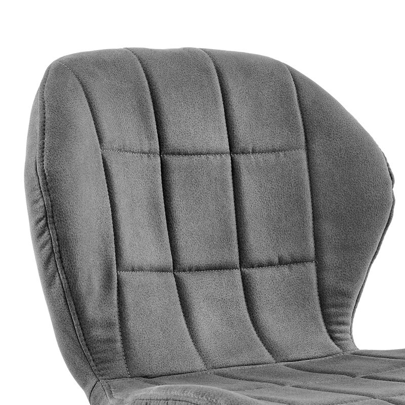 Catalina Bar Height Bar Stool in Charcoal Fabric and Balck Finish