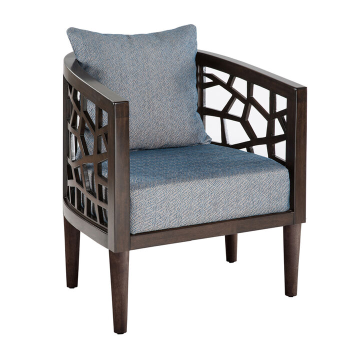 Crackle Accent Chair, wood frame with cushion, Morocco, KD