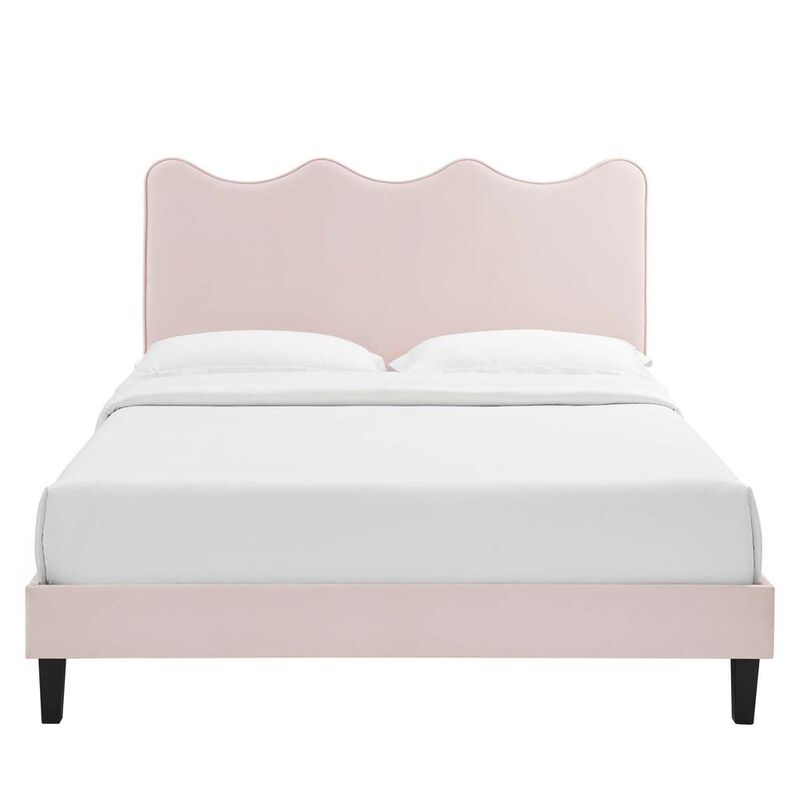 Current Performance Velvet Twin Platform Bed image number 3