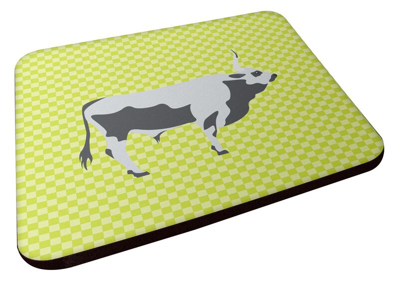 Caroline's Treasures Hungarian Grey Steppe Cow Green Decorative coasters, 3.5, Multicolor