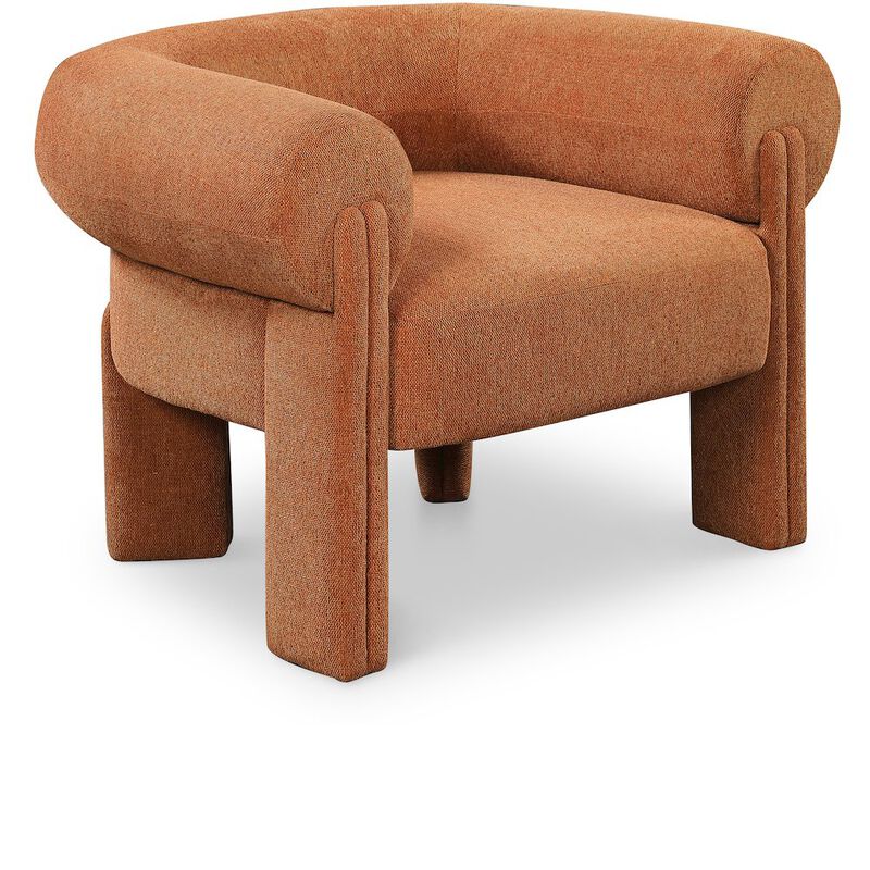 Meridian Furniture Stefano Cognac Polyester Fabric Accent Chair