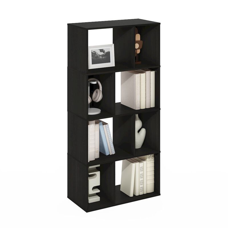 Daly 8-Cube Irregular Cubes Bookcase, Bookshelf, Storage Organizer, Espresso