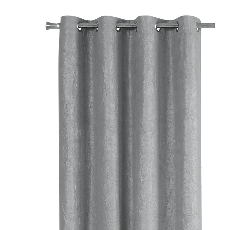 Monarch Specialties Curtain Panel, 2pcs Set, Room Darkening, Grommet, Living Room, Bedroom, Kitchen, Micro Suede, Polyester, Grey, Contemporary, Modern