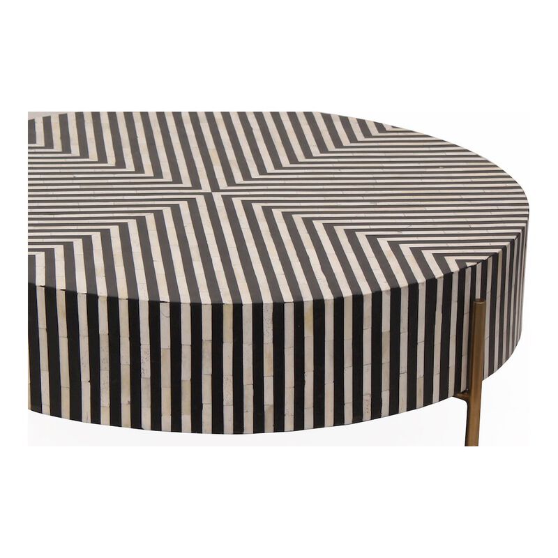 Moe's Home Collection Chameau Small Coffee Table Black and White