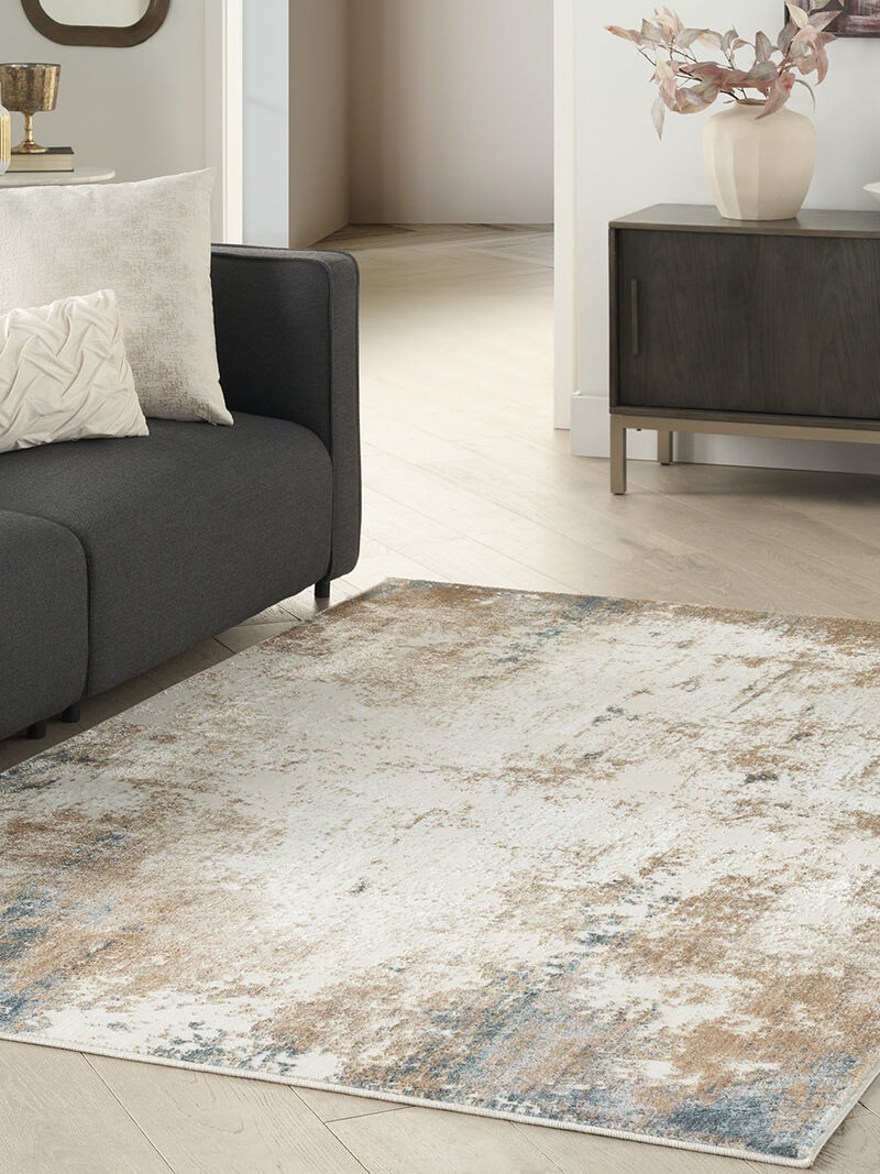 Glitz GLZ06 Taupe/Multicolor 3'11" x 5'11" Rug