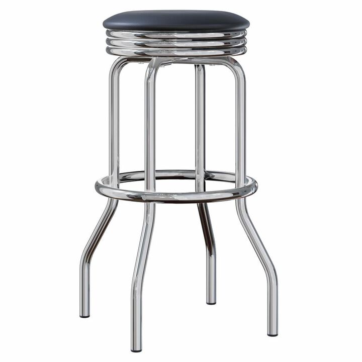 Summit 2-PC Swivel Stools with Faux Leather