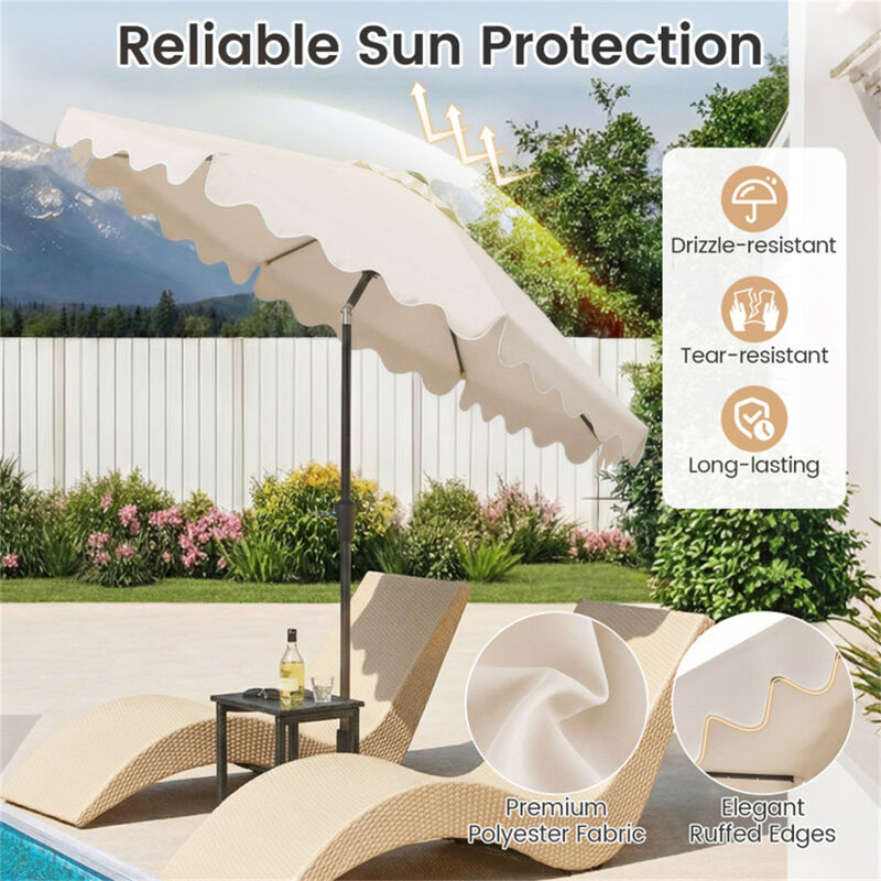 15 ft patio umbrella with tilt Flash Furniture 15 ft. Elizabeth Commercial Grade Triple Head Patio Umbrella with Crank & Easy Lift Functionality Gray