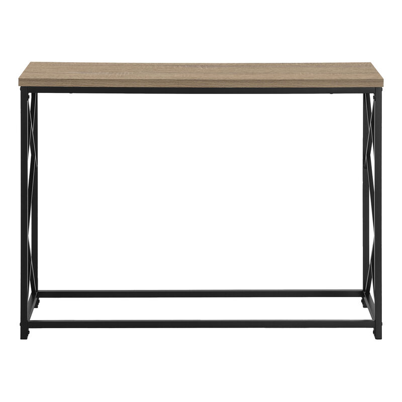 Monarch Specialties I 3533 Accent Table, Console, Entryway, Narrow, Sofa, Living Room, Bedroom, Metal, Laminate, Brown, Black, Contemporary, Modern