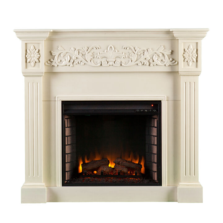 Calvert Carved Ivory Fireplace