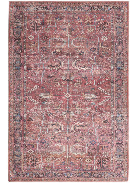 Machine Washable Series 1 SR102 Brick 4' x 6' Rug