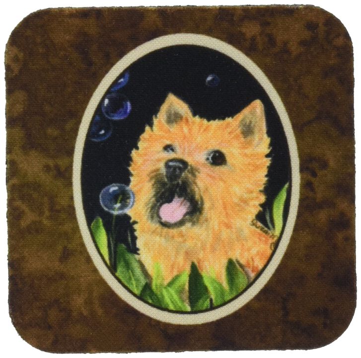 Caroline's Treasures SS8928FC Cairn Terrier Foam Coasters (Set of 4), 3.5 H x 3.5 W, Multicolor