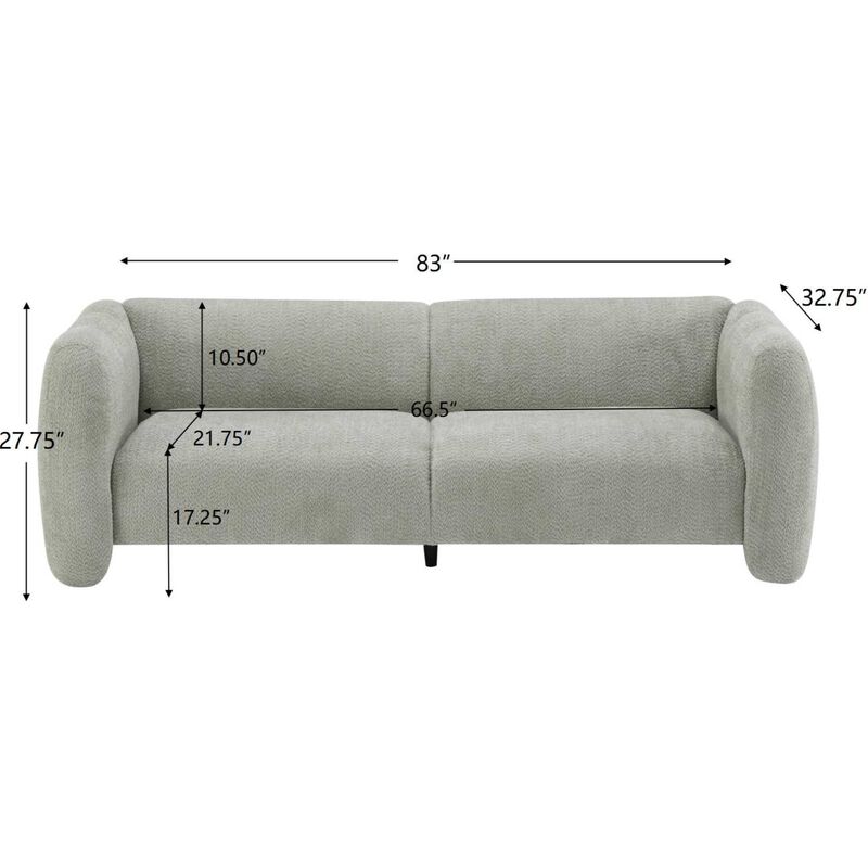 Deglom  curved design 3-seater Sofa image number 8