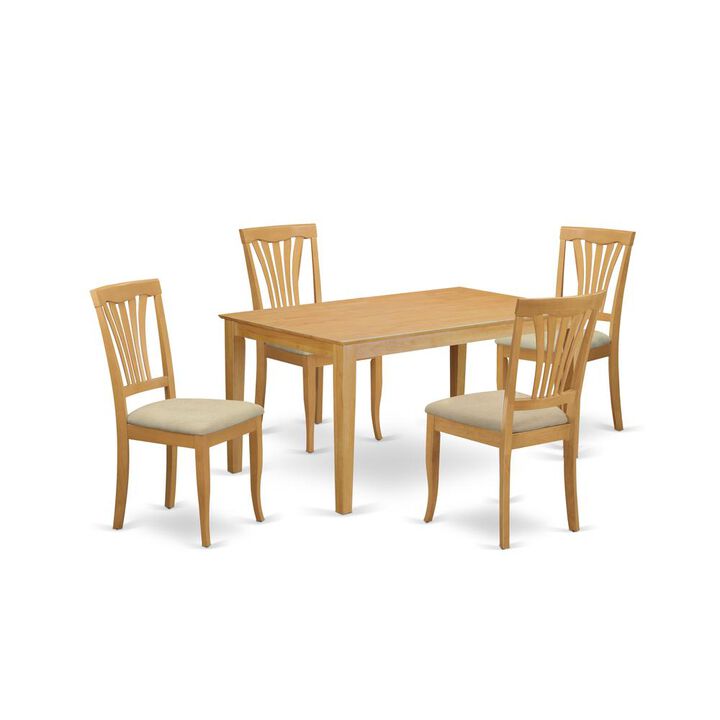 5 PC Small Kitchen Table set - Kitchen Table and 4 dinette Chairs