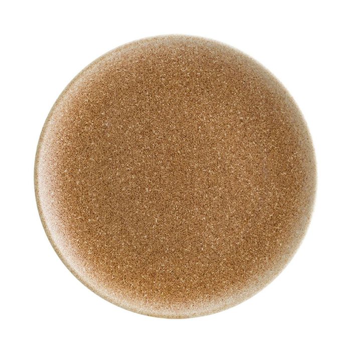 Luca Salmon Matte dia.8.25" Round Brown Porcelain Plate (Set of 4)