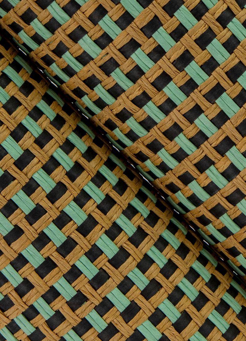Ruolan Aqua Woven Wallpaper (Double Roll) image number 4