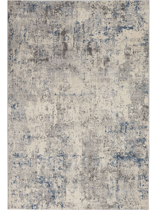 Rustic Textures RUS07 Ivory/Gray/Blue 3'11" x 5'11" Rug