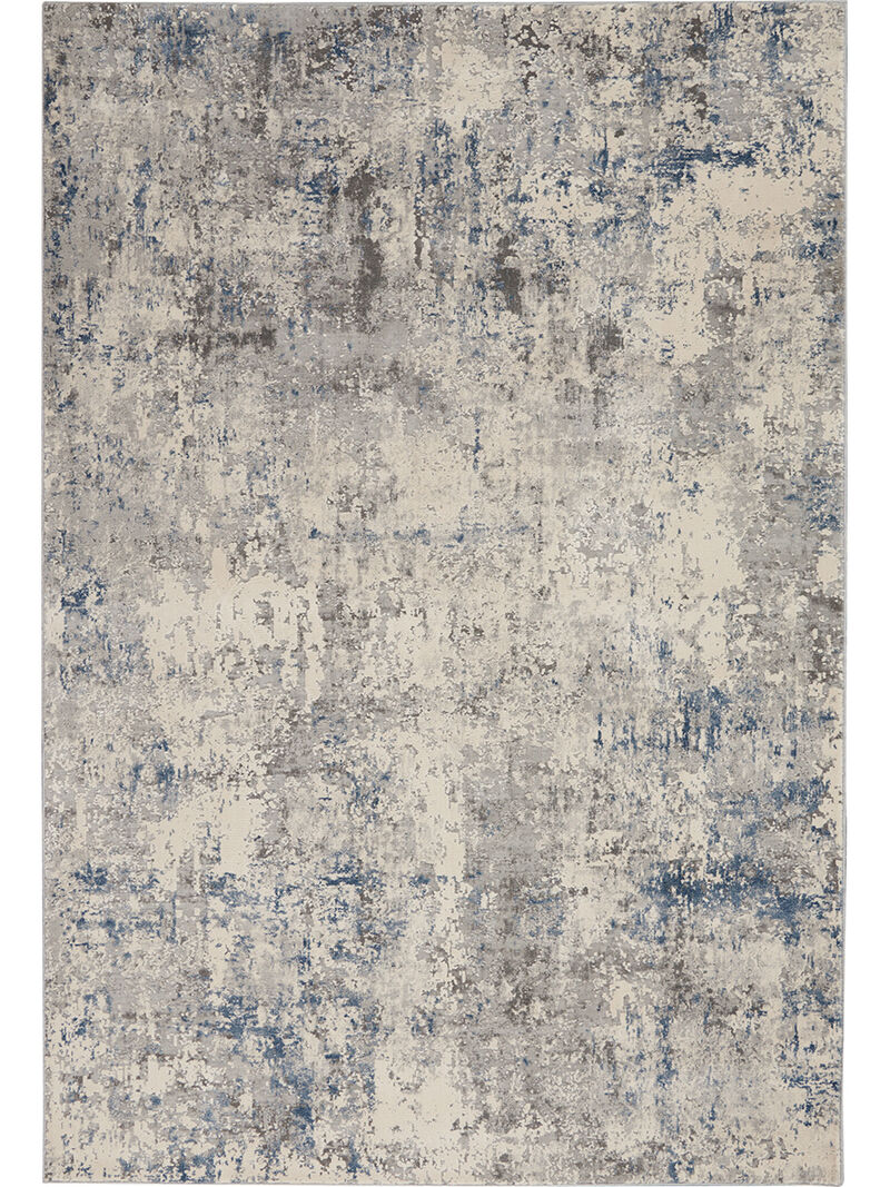 Rustic Textures RUS07 Ivory/Gray/Blue 3'11" x 5'11" Rug