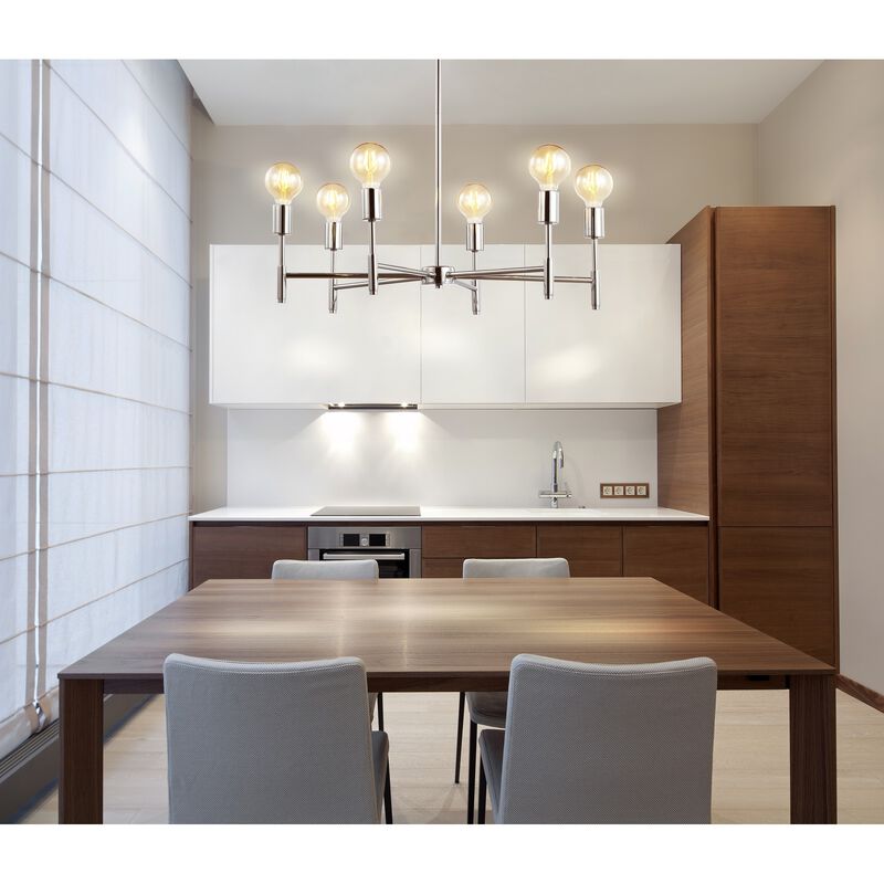 Turing Adjustable Height Metal LED Chandelier