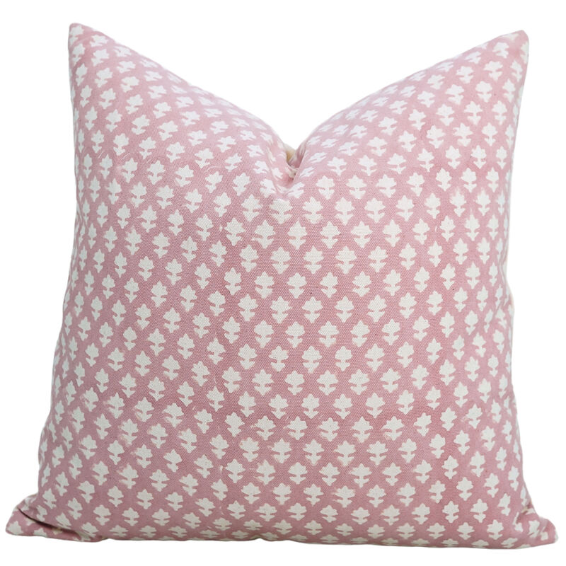 Boho Pink Cotton Cushioncase Throw Pillow Cover image number 0