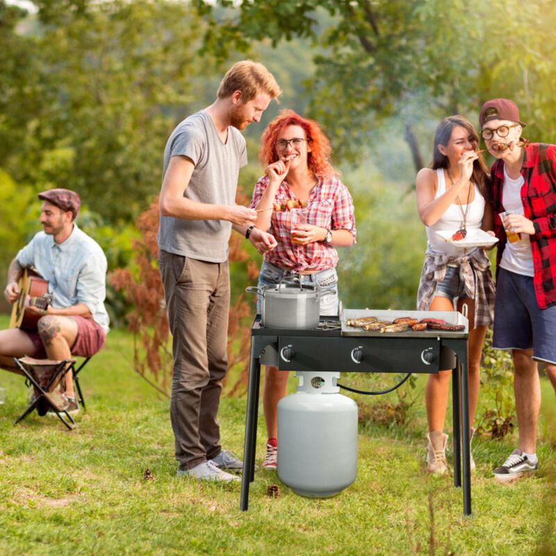 Hivvago 225000 BTU Portable Propane 3 Burner Gas Cooker