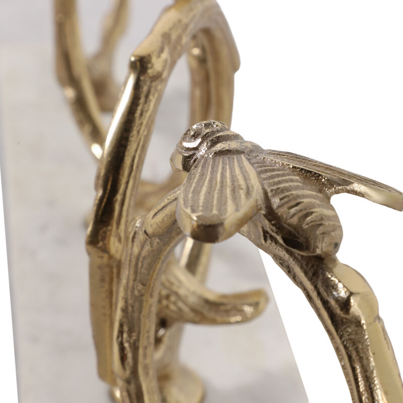 19x9" Birds On Branch Rings, Champagne/ White image number 5