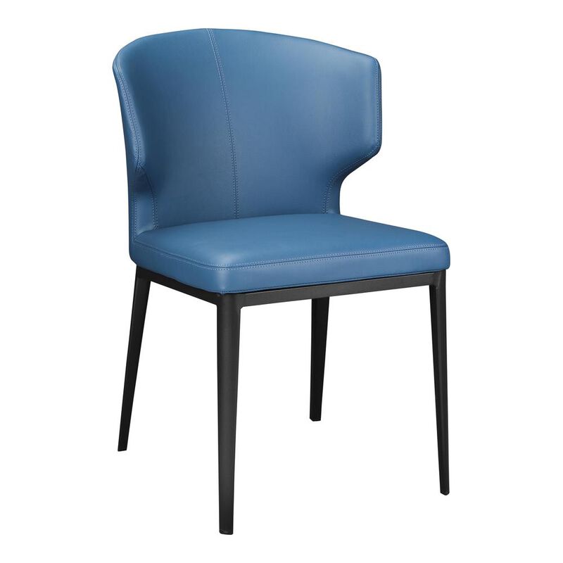 Moe's Home Collection DELANEY SIDE CHAIR STEEL BLUE-M2
