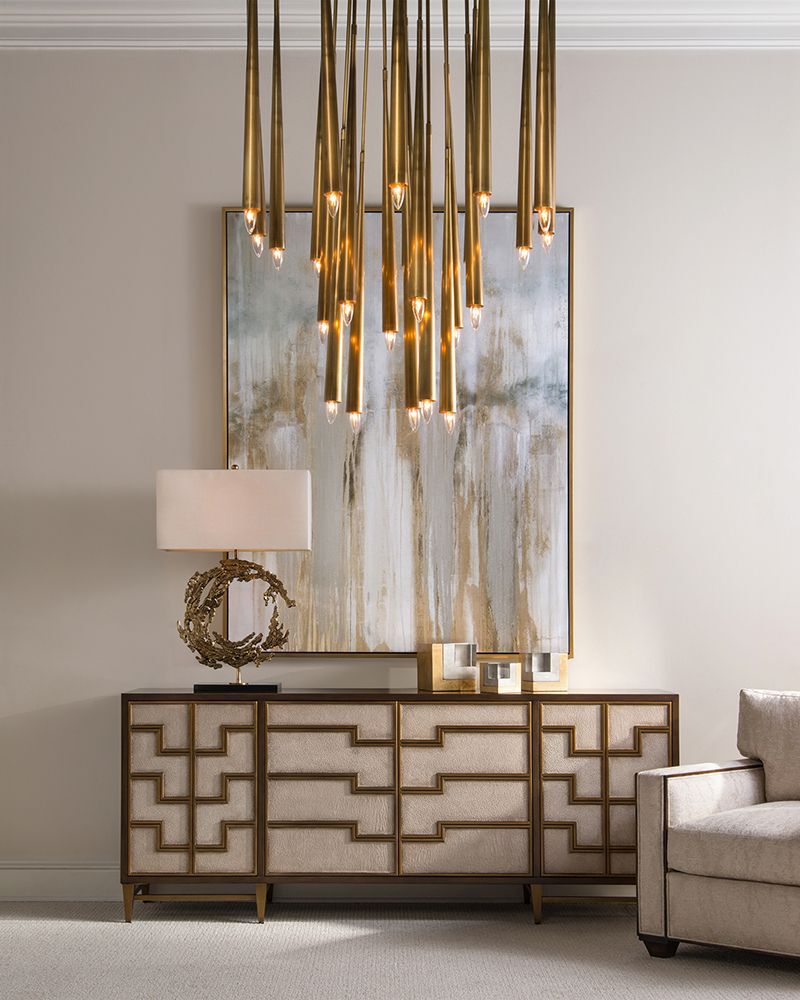 Hans Twenty-Three-Light Brass Chandelier