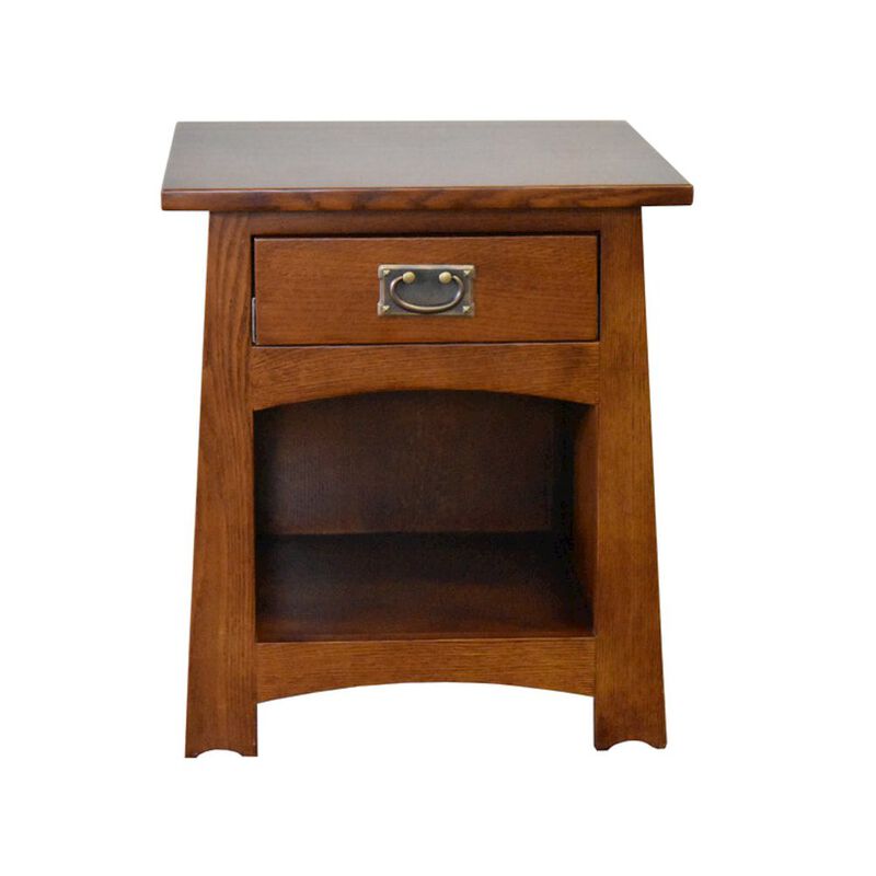 Crafters and Weavers Mission Style Solid Quarter Sawn Oak Keyhole End Table - Michael's Cherry