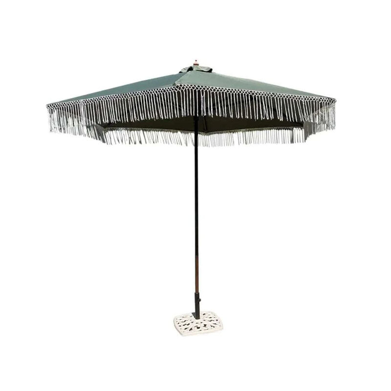 9ft 6 Ribs Replacement Umbrella Canopy w/ Tassels (Canopy Only) image number 0
