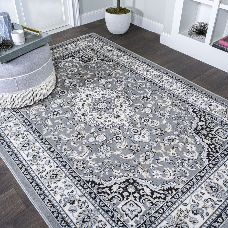 Palmette Modern Persian Floral Area Rug
