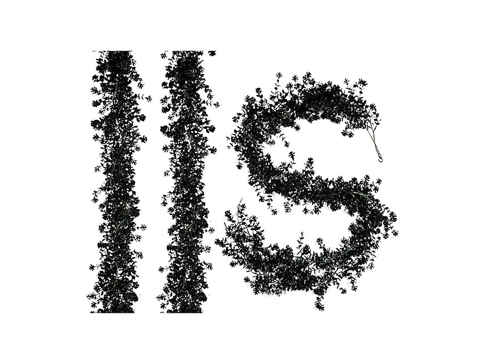 Black Artificial Flowers Eucalyptus Garlands Spring Garland Greenery Vines Fake