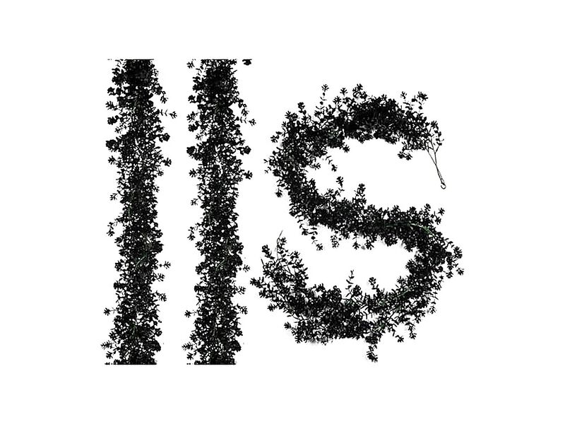 Black Artificial Flowers Eucalyptus Garlands Spring Garland Greenery Vines Fake image number 0