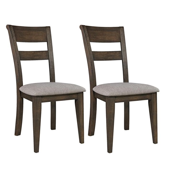 Liberty Furniture Double Bridge Splat Back Side Chair (RTA)-Set of 2 in Dark Chestnut