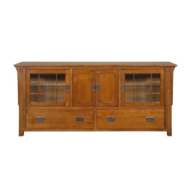 Crafters and Weavers Mission Quarter Sawn Oak 72 Tv Stand - Michael's Cherry
