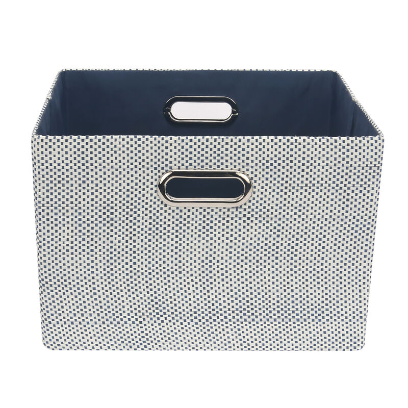 Lambs & Ivy Blue Foldable/Collapsible Storage Bin/Basket Organizer with Handles