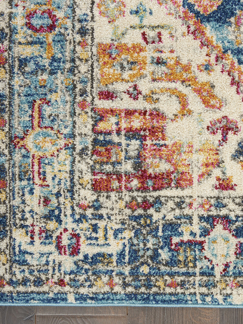 Passion PSN23 Ivory/Light Blue 2'2" x 7'6" Rug image number 2